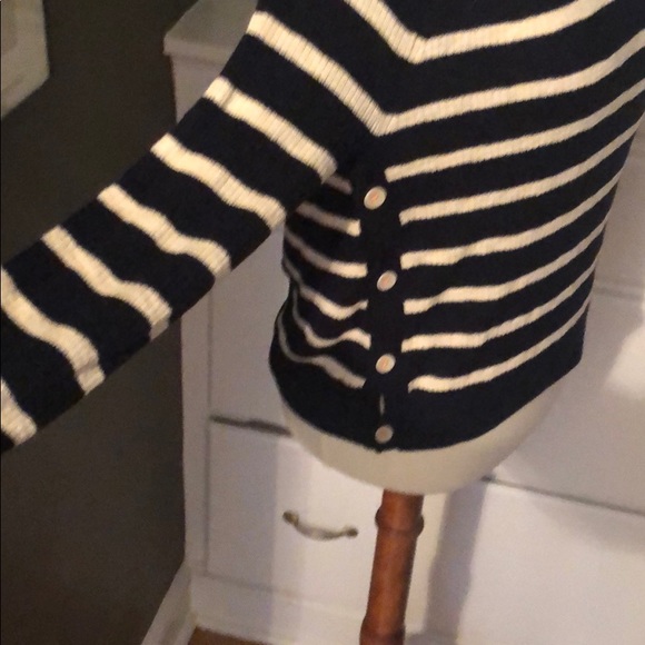 Striped sweater with side buttons - Picture 2 of 6